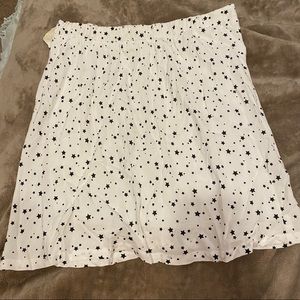 NWT Altar’d State White Skirt with Black Stars